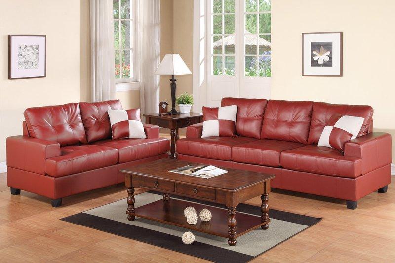 red classic sofa set