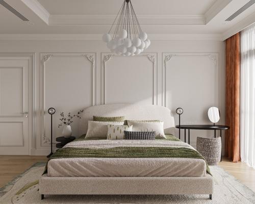 green accent neoclaغرف نوم نيو كلاسيك – غرف نوم نيوكلاسيكssical bedroom