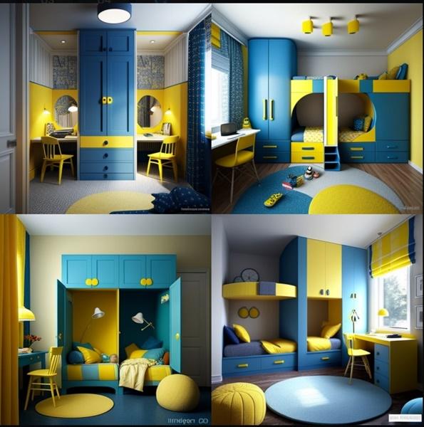 تصميم غرفة اولاد باستخدام AI 