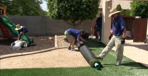 تركيب نجيلة صناعية