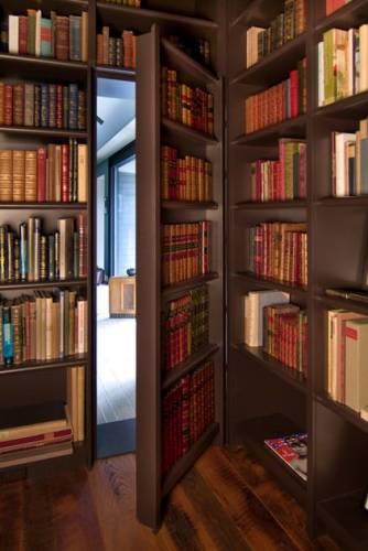 تصميم مكتبة بواسطة باب مخفي