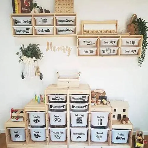 غرفة العاب وتنظيمها بالادراج