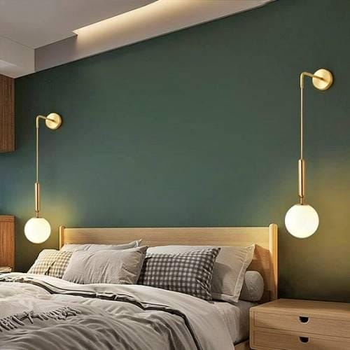 اضاءات جدارية في غرفة النوم