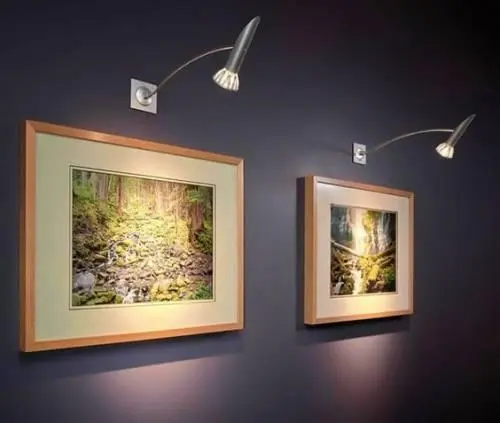 اضاءات جدارية للوحات