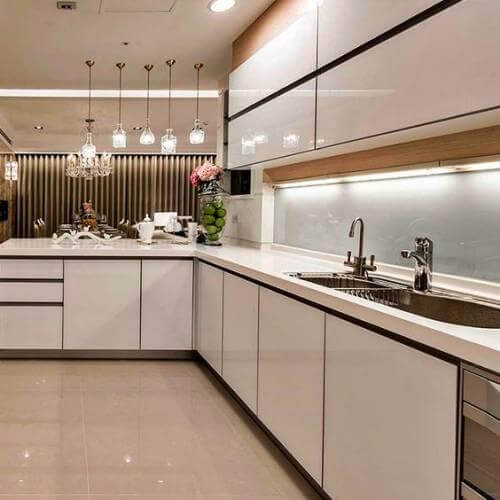 مطابخ pvc كريمي