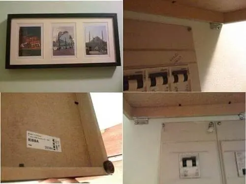 اخفاء لوحة الكهرباء