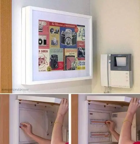 اخفاء لوحة الكهرباء