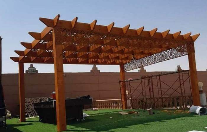 مظلات خشب