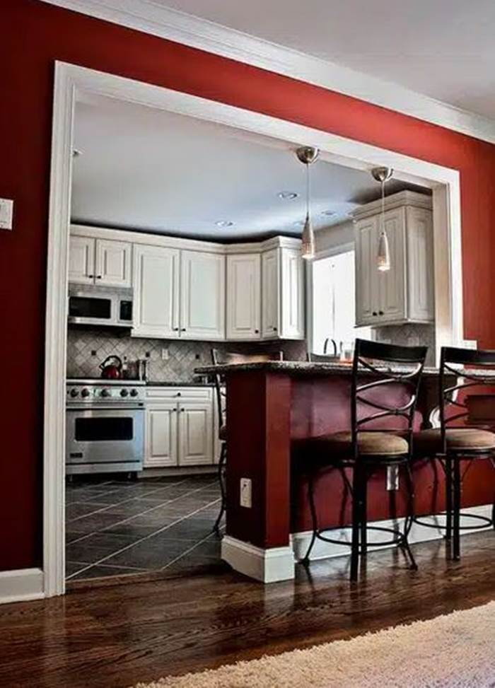 مطبخ مفتوح على غرفة المعيشة